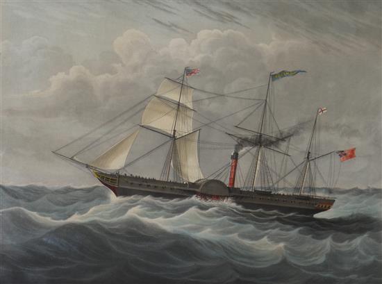 Tregear and Lewis Print Sellers The British Queen on her first voyage from London to New York 22 x 30in.